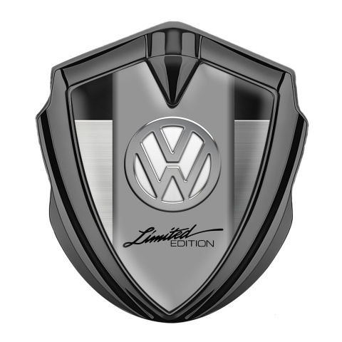 VW Bodyside Domed Emblem Graphite Steel Panel Chrome Limited Edition