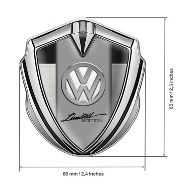 VW Bodyside Domed Emblem Silver Steel Panel Chrome Limited Edition
