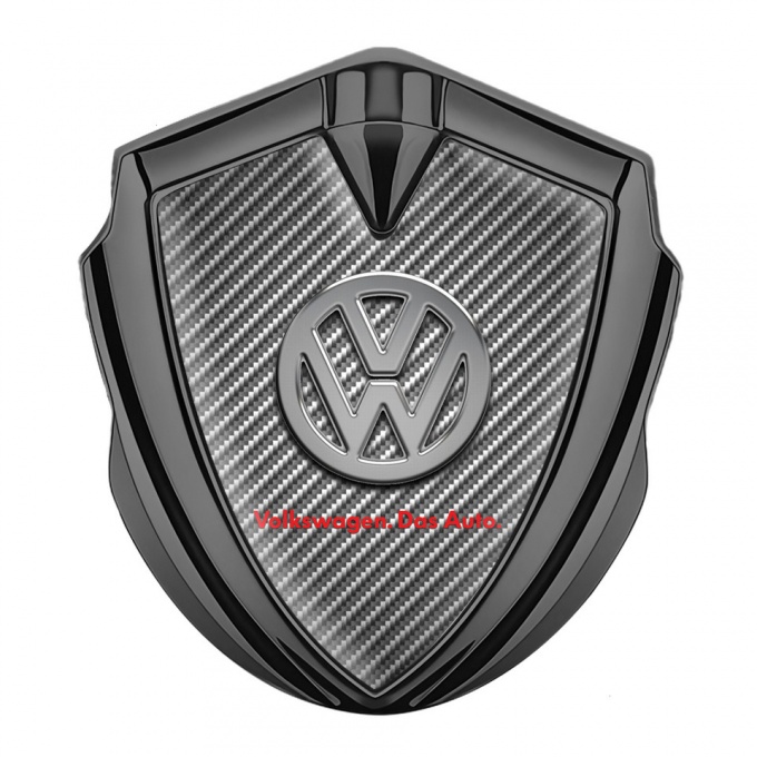 VW Fender Emblem Badge Graphite Light Carbon Chrome Logo Das Auto