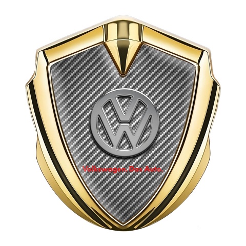 VW Fender Emblem Badge Gold Light Carbon Chrome Logo Das Auto