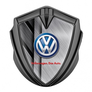 VW Emblem Ornament Graphite Cut Metal Classic Color Logo Das Auto