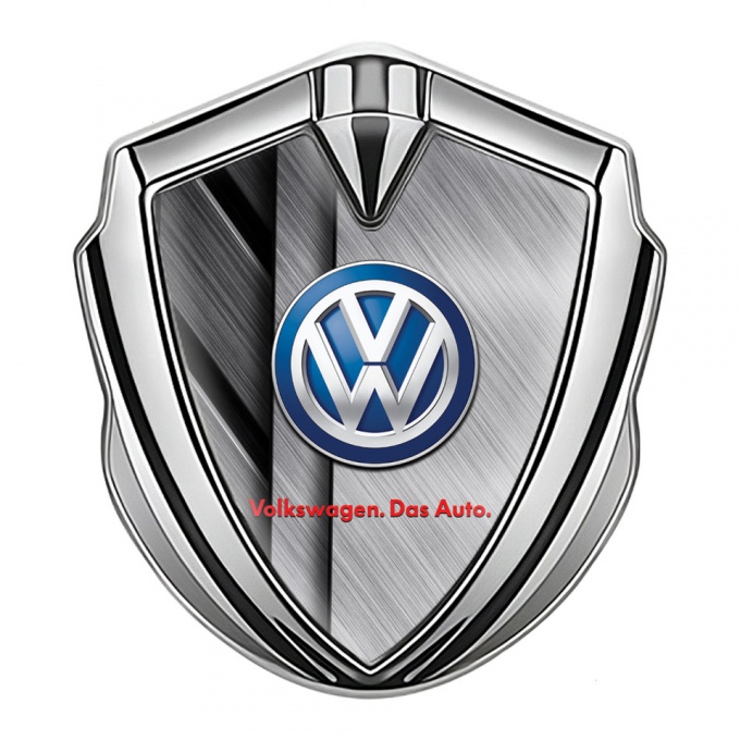 VW Emblem Ornament Silver Cut Metal Classic Color Logo Das Auto