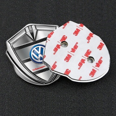 VW Bodyside Domed Emblem Silver Hex Shutter Classic Color Logo