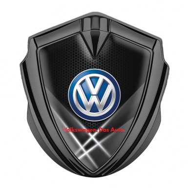 VW Emblem Fender Badge Graphite Grey Hex Classic Color Logo Design