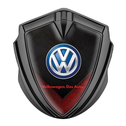VW Emblem Self Adhesive Graphite Red Stone Classic Color Logo Design