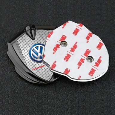 VW Emblem Trunk Badge Graphite Light Treadplate Blue Classic Logo