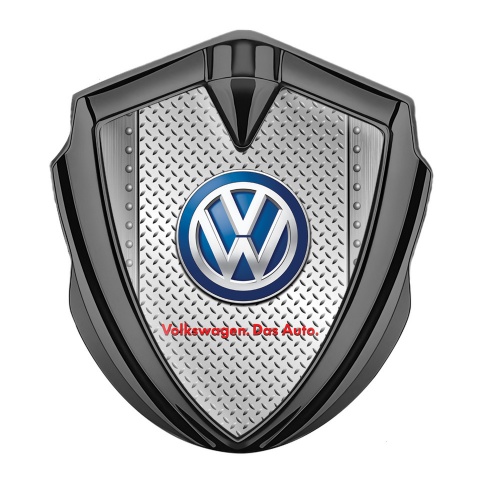 VW Emblem Trunk Badge Graphite Light Treadplate Blue Classic Logo