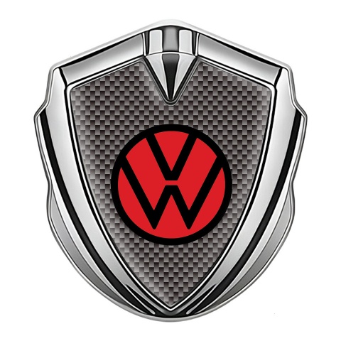 VW Bodyside Domed Emblem Silver Brown Carbon Red Logo Edition