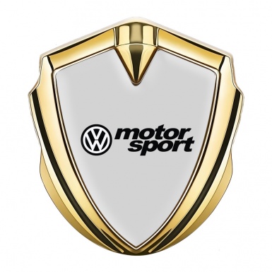 VW Emblem Self Adhesive Gold Grey Fill Motorsport Logo Design