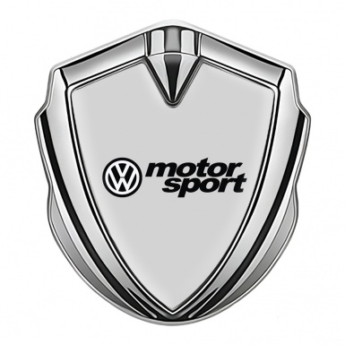 VW Emblem Self Adhesive Silver Grey Fill Motorsport Logo Design