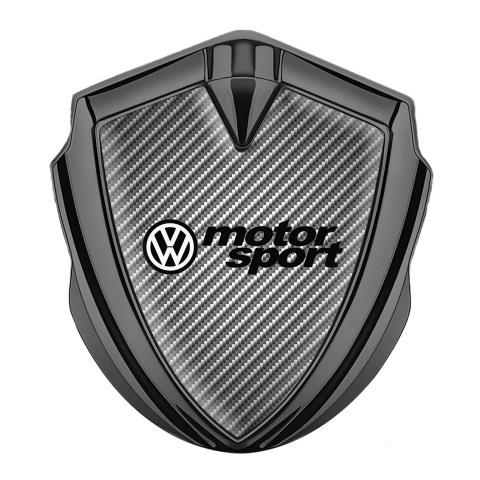 VW Metal Emblem Badge Graphite Light Carbon Motorsport Logo Design