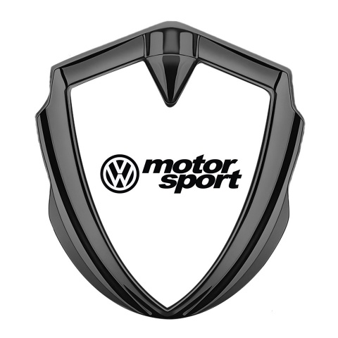 VW Bodyside Domed Emblem Graphite White Base Motorsport Logo Design