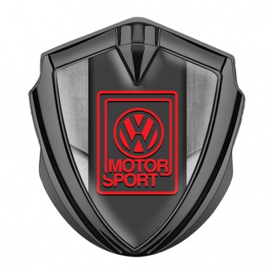 VW 3d Emblem Badge Graphite Stone Panel Motif Motorsport Logo