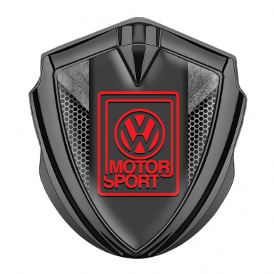 VW Emblem Car Badge Graphite Stone Fragment Motorsport Edition