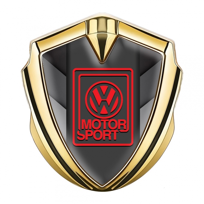 VW Emblem Self Adhesive Gold Grey Elements Motorsport Design