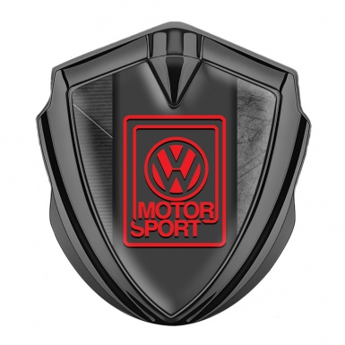 VW Domed Emblem Graphite Double Faced Frames Motorsport Logo