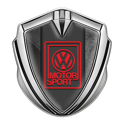 VW Domed Emblem Silver Double Faced Frames Motorsport Logo