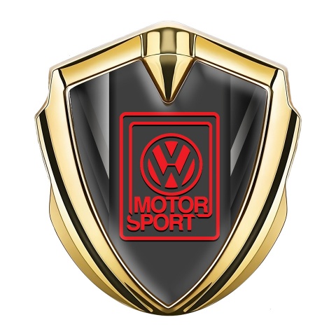 VW Bodyside Domed Emblem Gold Grey Fragments Motorsport Logo