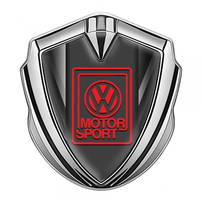 VW Bodyside Domed Emblem Silver Grey Fragments Motorsport Logo