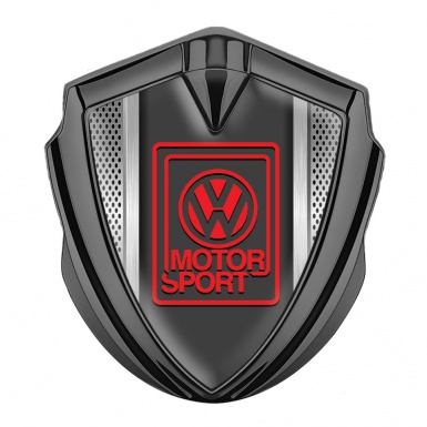 VW Metal Domed Emblem Graphite Metal Grille Motorsport Logo Design