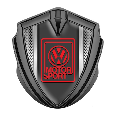 VW Metal Domed Emblem Graphite Metal Grille Motorsport Logo Design