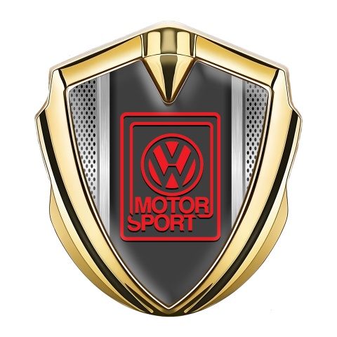 VW Metal Domed Emblem Gold Metal Grille Motorsport Logo Design