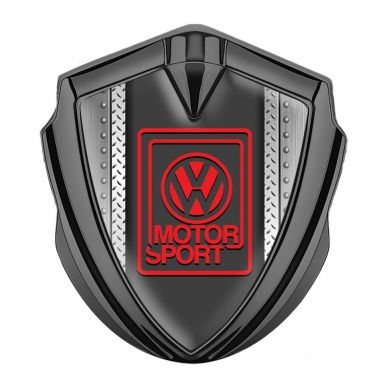 VW Badge Self Adhesive Graphite Metallic Frames Motorsport Logo Design