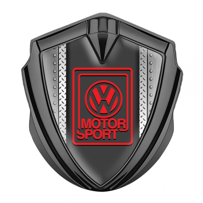 VW Badge Self Adhesive Graphite Metallic Frames Motorsport Logo Design