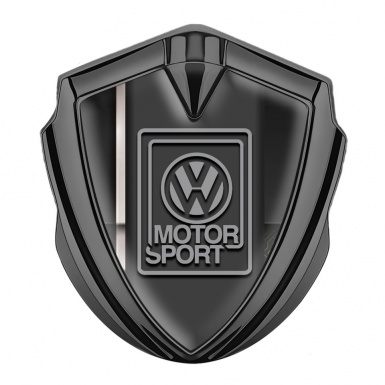 VW Fender Emblem Badge Graphite Sport Stripe Grey Motorsport Logo