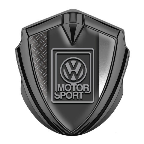 VW Emblem Car Badge Graphite Double Sides Grey Motorsport Design