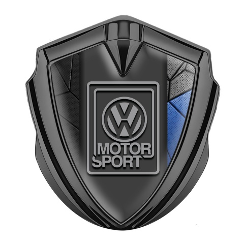 VW Metal Domed Emblem Graphite Blue Mosaic Grey Motorsport Logo