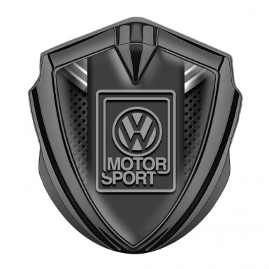 VW Badge Self Adhesive Graphite Light Ribbon Grey Motorsport Logo