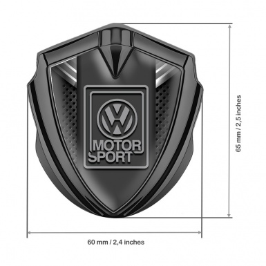 VW Badge Self Adhesive Graphite Light Ribbon Grey Motorsport Logo