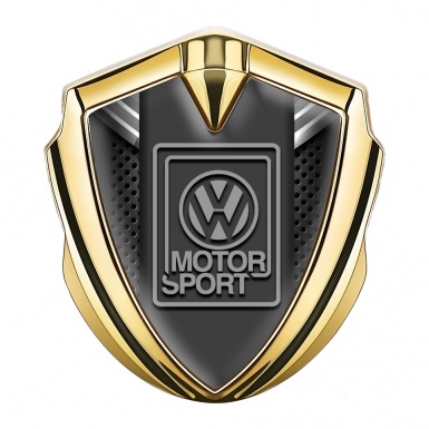 VW Badge Self Adhesive Gold Light Ribbon Grey Motorsport Logo