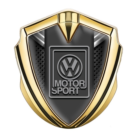 VW Badge Self Adhesive Gold Light Ribbon Grey Motorsport Logo