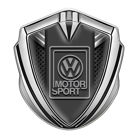 VW Badge Self Adhesive Silver Light Ribbon Grey Motorsport Logo