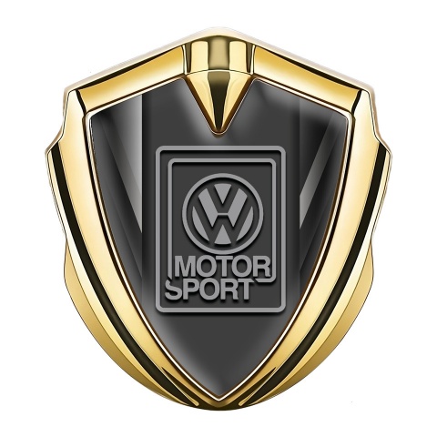 VW Emblem Self Adhesive Gold Monochrome Panels Grey Motorsport Logo