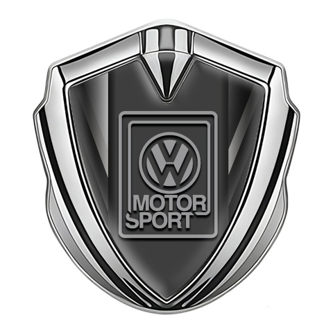 VW Emblem Self Adhesive Silver Monochrome Panels Grey Motorsport Logo
