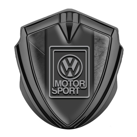 VW Bodyside Domed Emblem Graphite Grazed Surface Grey Motorsport Logo