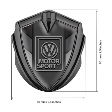 VW Emblem Metal Badge Graphite Monochrome Pattern Grey Motorsport Logo