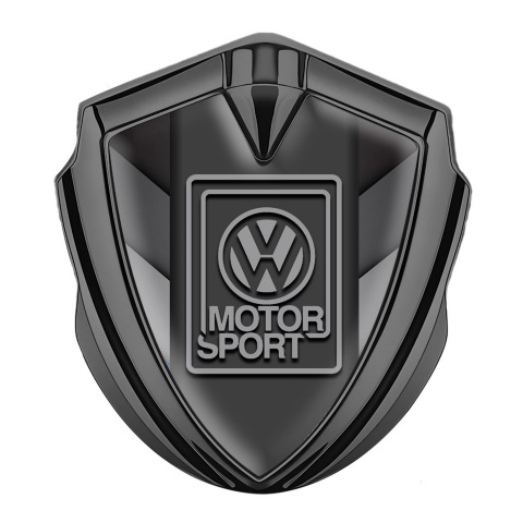 VW Emblem Metal Badge Graphite Monochrome Pattern Grey Motorsport Logo