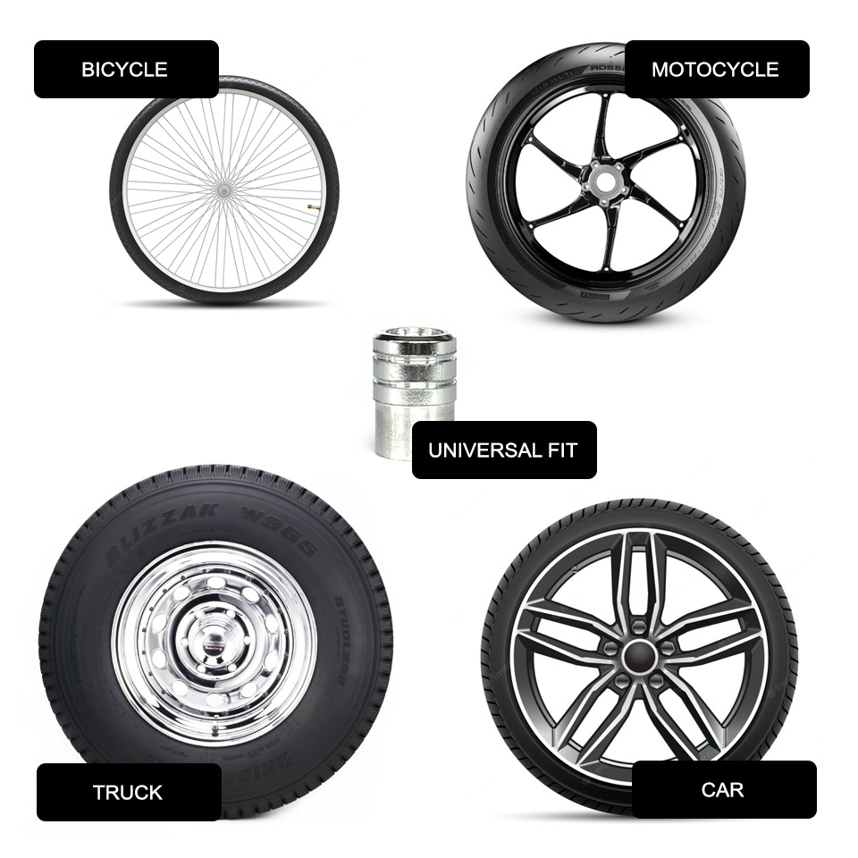 BMW M 3 Power Valve Caps Aluminum 4 pcs Classic Logo Valve Caps