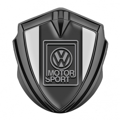 VW Domed Emblem Graphite Light Background Grey Motorsport Logo