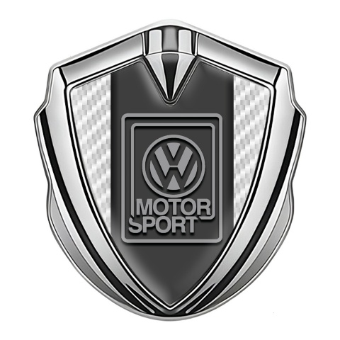 VW Bodyside Domed Emblem Silver White Carbon Grey Motorsport Logo