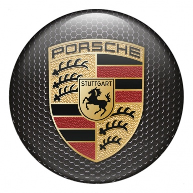 Porsche Emblems for Wheel Center Caps Steel Edition