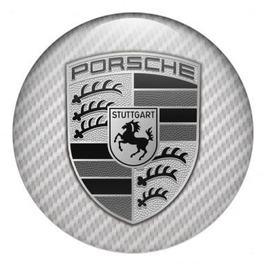 Porsche Silicone Emblems for Wheel Center Caps Light Carbon Edition