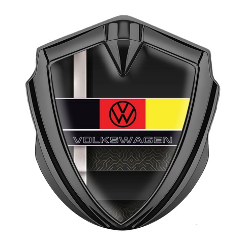 VW Bodyside Domed Emblem Graphite Sport Stripe German Flag Edition