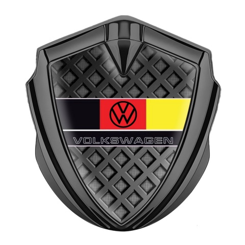 VW Silicon Emblem Graphite Waffle Template German Flag Edition