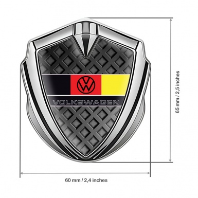 VW Silicon Emblem Silver Waffle Template German Flag Edition
