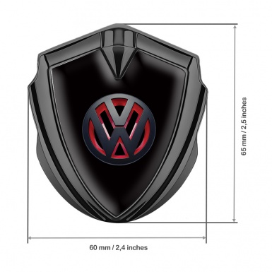 VW Emblem Car Badge Graphite Black Background 3d Logo Edition